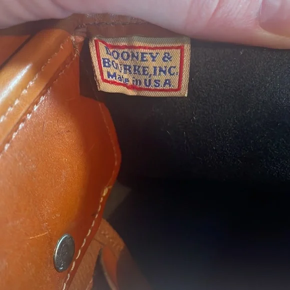Dooney & Bourke Black and Brown Leather Satchel